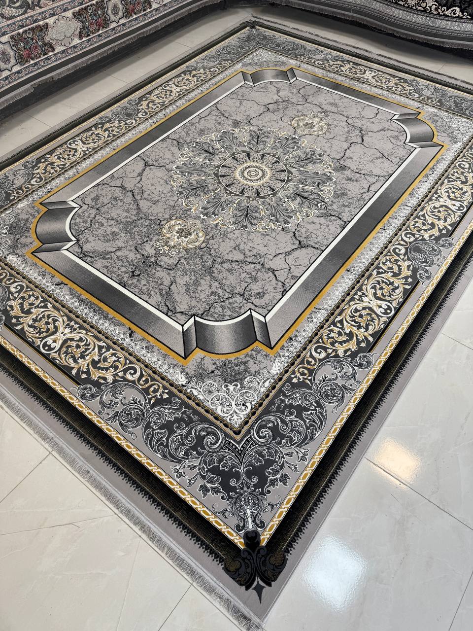 فرش 700 شانه طرح کویر موج